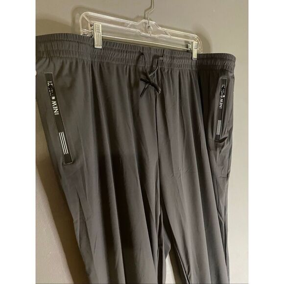 New Sport Grey Quick Dry Athletic Jogger Pants Zipper Pockets Size 3X NWOT - Picture 2 of 5